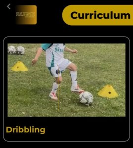 crcr A Nexgen skills video showing a player dribbling a ball through cones